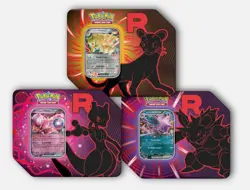 Pokemon Destined Rivals Team Rocket Tin Set of 3 Mewtwo Persian Nido SHIPS TODAY - Image 1