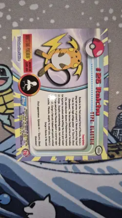 2000 TOPPS CHROME POKEMON T.V. #26 RAICHU NM Near Mint Vintage TCG - Image 2