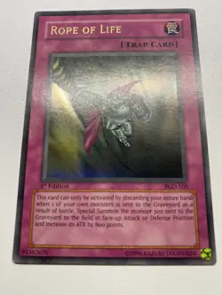Yugioh Rope Of Life Ultra Rare 1st Edition PGD-105 HP - Image 1