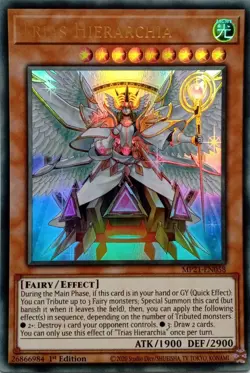 MP21-EN058 TRIAS HIERARCHIA ULTRA RARE 1ST EDITION YuGiOh CARD - Image 1