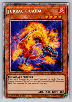 Jurrac Guaiba Yugioh RA03-EN242 Platinum Secret Rare PSR NM - Image 1
