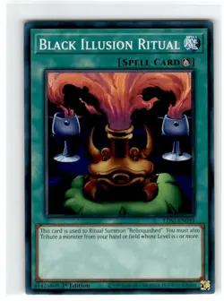 Yu-Gi-Oh! Black Illusion Ritual Common LDS1-EN048 Moderately Played 1st Edition - Image 1