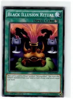 Yu-Gi-Oh! Black Illusion Ritual Common MIL1-EN020 Moderately Played 1st Edition - Image 1