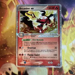 Pokemon TCG Arcanine EX Holo Rare Vintage Card 83/92 EX Legend Maker HP - Image 1