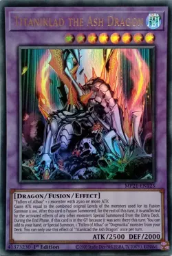 MP21-EN125 TITANIKLAD THE ASH DRAGON ULTRA RARE 1ST EDITION YuGiOh CARD - Image 1