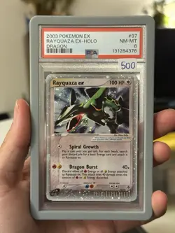 Pokemon EX Dragon Frontiers Rayquaza Holo Card #97/101 2006 PSA 8 - Image 1