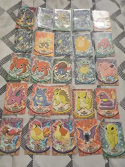 Pokemon Topps Blue Logo Card Lot Vintage Blue Logo Various Conditions See Pics - Image 1