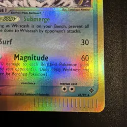 Pokemon Card Whiscash EX Dragon Reverse Holo Uncommon 48/97 VLP - Image 4