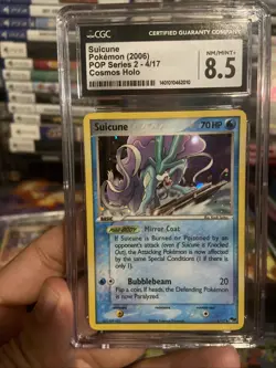 Suicune 4/17 Pop Series 2 Holo Rare Card Graded CGC 8.5 - Image 1