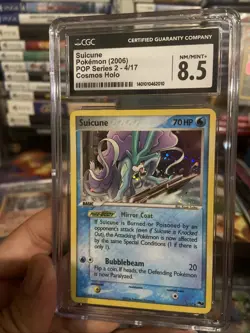 Suicune 4/17 Pop Series 2 Holo Rare Card Graded CGC 8.5 - Image 2