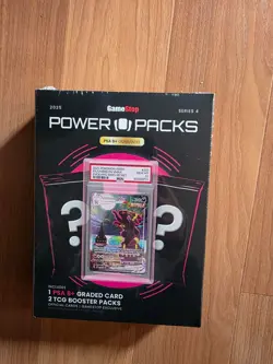 Gamestop Pokemon Power Pack Series 1 - 3 TCG Booster Packs 1 PSA 8+Graded Card - Image 1