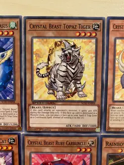 Crystal Beast Sapphire Pegasus, Ruby Carbuncle, Rainbow Dragon, Yugioh Card - Image 3