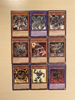 Ancient Gear Golem, Gear Soldier, Ultimate Ancient Gear Golem, 9 Yugioh Cards - Image 1
