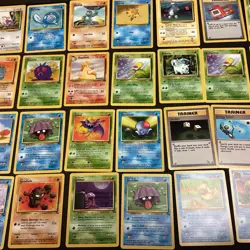 Vintage Pokemon Mixed Set Lot (30+) Cards Fossil, Jungle , Base Mixed Characters - Image 1