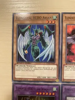 Elemental Hero Flame Wingman, Avian, Burstinatrix, Clayman, 10 Yugioh Cards, NM - Image 2