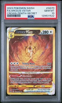 PSA 10 Arceus VSTAR (Secret) GG70/GG70 Crown Zenith PSA 10 Mint 2023 Graded Card - Image 1