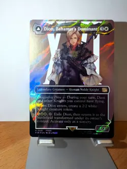 Dion, Bahamut's Dominant (Borderless) (Surge Foil) Final Fantasy Foil MTG NM - Image 1
