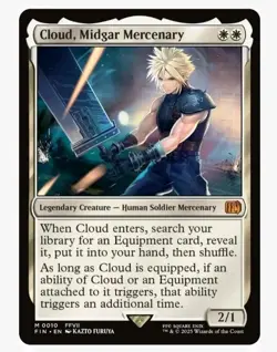 1x MTG Cloud, Midgard Mercenary - Final Fantasy Mythic! NM/Mint! Ships Fast! - Image 1