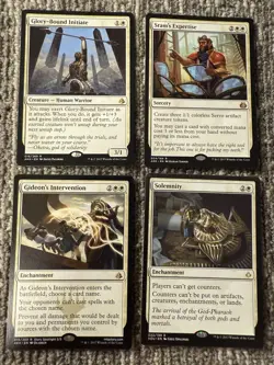 MTG Magic The Gathering 4x Rare White Lot Sram's Expertise Solemnity AKH AER HOU - Image 1