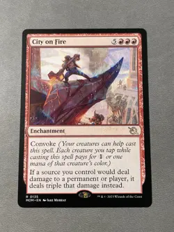 MTG City on Fire Regular English March of the Machine NM - Image 1