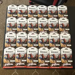 24X Magic The Gathering Marvel Spider-Man Sleeved Play Boosters All New & Sealed - Image 1