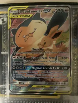 Pokemon Eevee & Snorlax GX SM169 Holo - Image 1