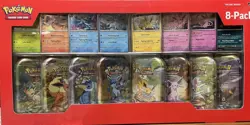 NEW Pokemon TCG Scarlet & Violet Prismatic Evolutions 8 Mini-Tin Bundle Costco - Image 1