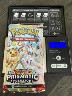 Heavy 22.57! Pokemon Prismatic Evolutions Booster Pack Sealed! Demi-God PackU! - Image 1