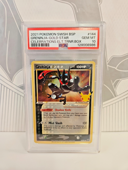 PSA 10 Greninja Gold Star Pokemon Celebrations Promo SWSH144 Gem Mint - Image 1