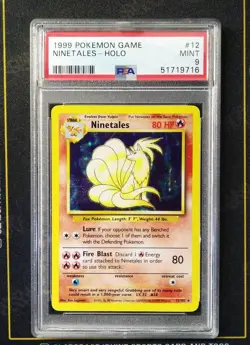 1999 POKEMON GAME #12 NINETALES-HOLO PSA 9 - Image 1