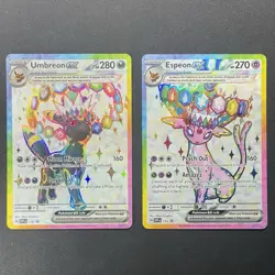 Pokemon Prismatic Evolutions Premium Figure Collection Umbreon Espeon Promo + - Image 2