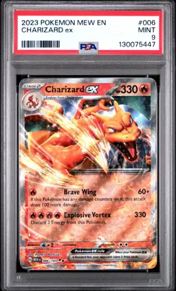 PSA 9 Pokemon TCG 2023 Pokemon Mew En-151 #006 Charizard Ex MINT - Image 1
