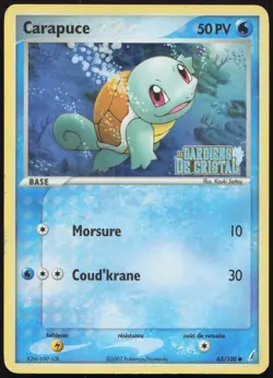 Carte Pokemon Carapuce 63/100 Reverse Gardiens de Cristal Francais - Image 1