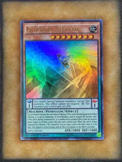 Yugioh Qliphort Stealth MP15-EN210 Ultra Rare 1st Ed NM - Image 1