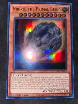 Yugioh! Nibiru, the Primal Being - RA01-EN015 - Ultra Rare - 1st Edition DAMAGED - Image 1
