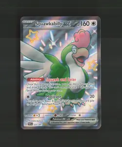 Squawkabilly ex 223/091 Paldean Fates Full Art Shiny Holo Rare Pokemon Card NM - Image 1