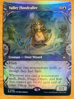 Magic Valley Floodcaller (Showcase) 308 Bloomburrow Foil Card Marvel Lord Rings - Image 1