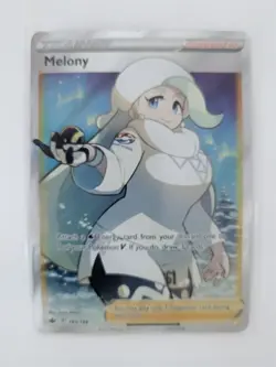 Pokemon TCG Melony Full Art Holo Card 195/198 Sword & Shield Chilling Reign - Image 1