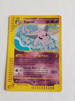 ESPEON H9/H32 Holo Rare Aquapolis WOTC Pokemon Card Played - Image 1