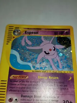 ESPEON H9/H32 Holo Rare Aquapolis WOTC Pokemon Card Played - Image 3