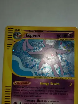 ESPEON H9/H32 Holo Rare Aquapolis WOTC Pokemon Card Played - Image 4