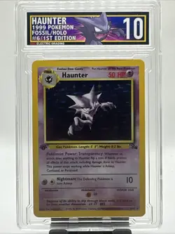 Haunter 1999 Fossil 1st Edition 6/62 Holo Pokemon Card EGC 10 Gem Mint - Image 1
