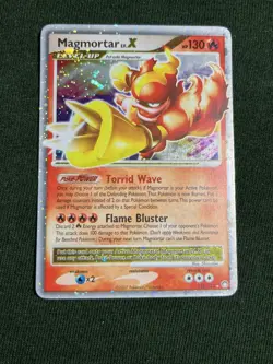 Magmortar LV.X 123/123 Holo Rare 2007 D&P Mysterious Treasures Pokemon Card LP - Image 1
