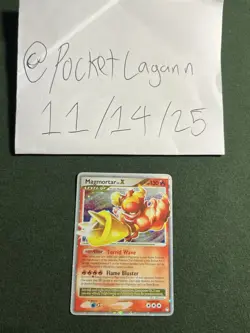 Magmortar LV.X 123/123 Holo Rare 2007 D&P Mysterious Treasures Pokemon Card LP - Image 2