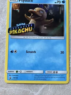 Psyduck SM199 Holo Detective Pikachu Promo Card Target Exclusive Pokemon - Image 2