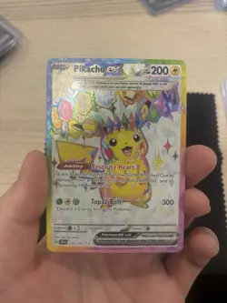 Pokemon TCG Pikachu EX Card Surging Sparks Ultra Rare 219/191 NM - Image 1