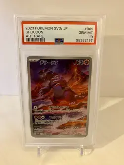 PSA 10 Groudon AR 069/062 SV3a Raging Surf - Pokemon Card Japanese 2023 - Image 1