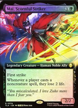FOIL NM UNPLAYED! Mai, Scornful Striker 0374 TLA Extended Art Foil MTG Avatar - Image 1