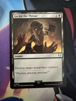 Go for the Throat 0201 Non Foil Uncommon LOTR Commander MTG Near Mint - Image 1