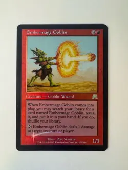 2002 Embermage Goblin Onslaught Foil, Near Mint, Magic the Gathering MTG - Image 1